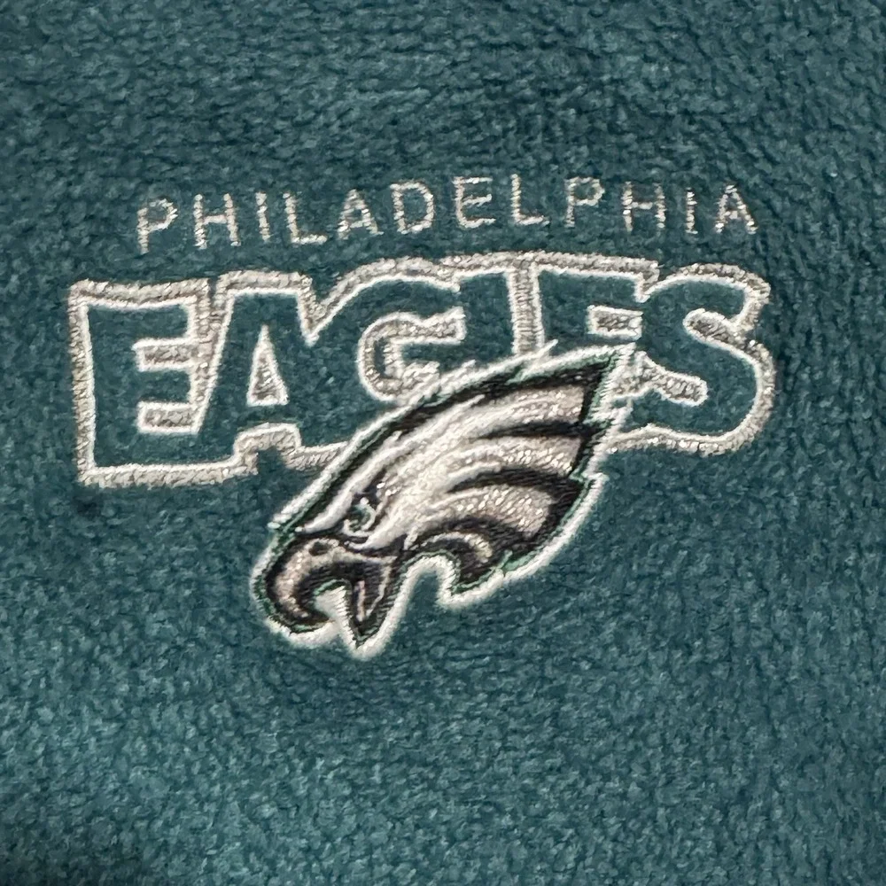 Vintage Philidelphia eagles fleece zip up jacket men's size large Green And Gray